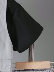 2pcs Big Boys Collared Lapel Shirt & Shorts Set - Stone Grey