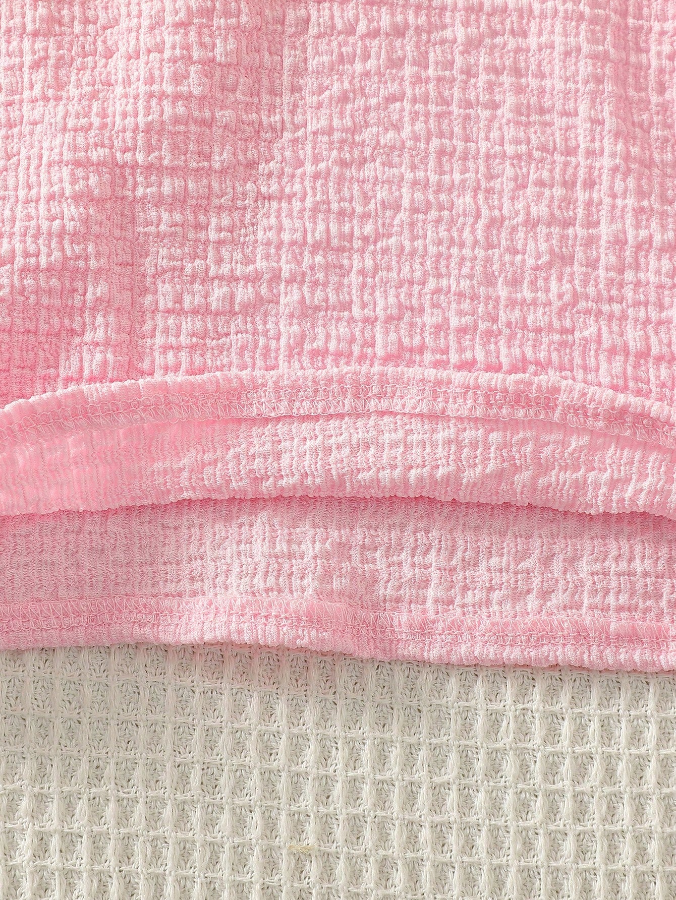 Girls Ruffle Trim Floral Appliqué Top & Shorts - Blush