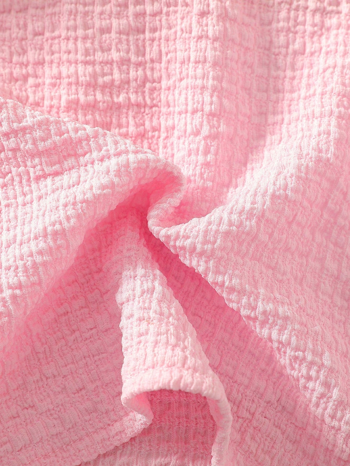 Girls Ruffle Trim Floral Appliqué Top & Shorts - Blush
