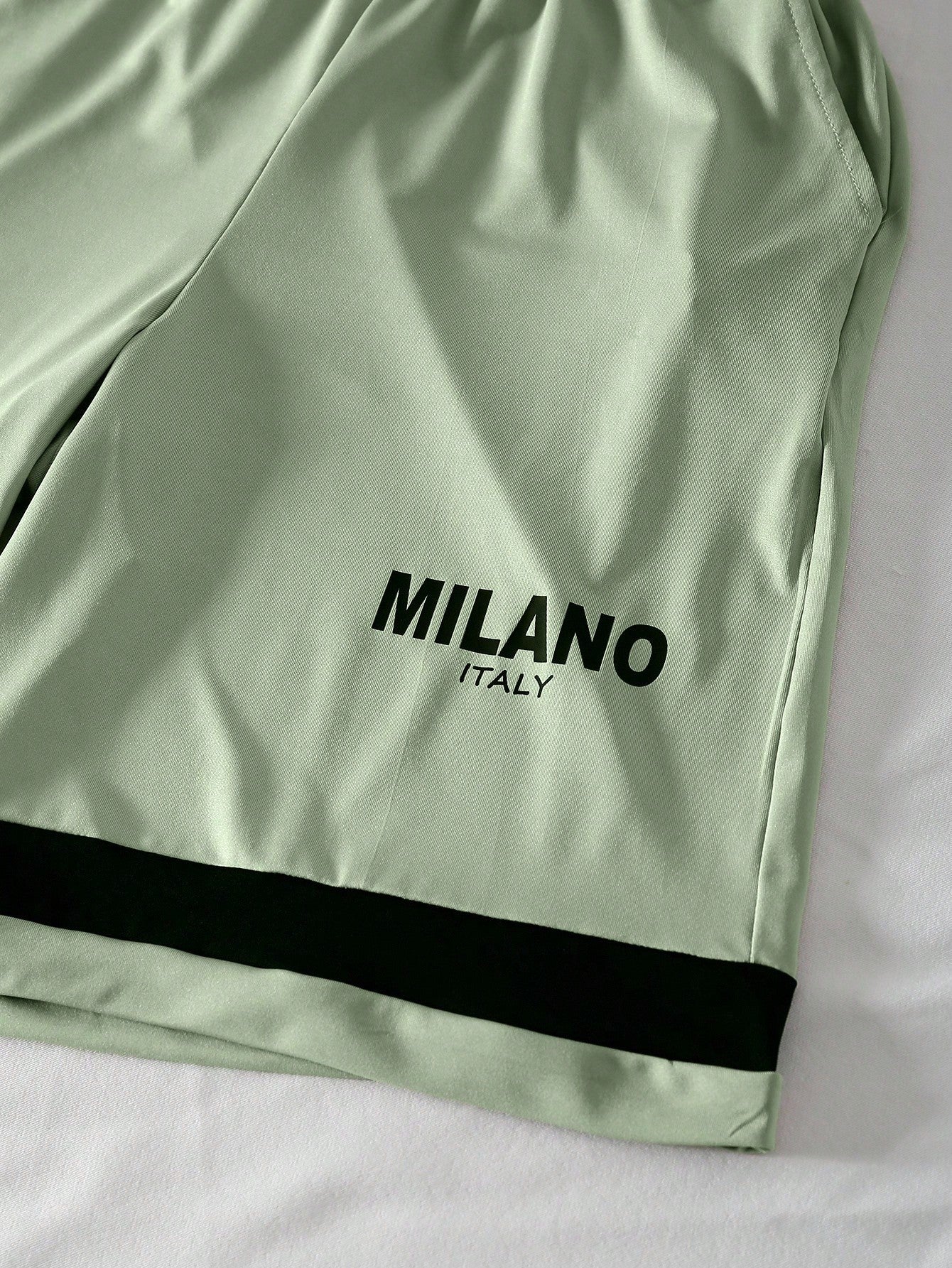 2pcs Boys Milano Graphic Vest & Shorts Set - Sage | 21 Century Kids