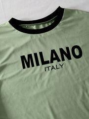 2pcs Boys Milano Graphic Vest & Shorts Set - Sage | 21 Century Kids