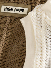 2pcs Boys Crochet-Knit Sleeveless Vest & Tank Set - Latte | 21 Cent...