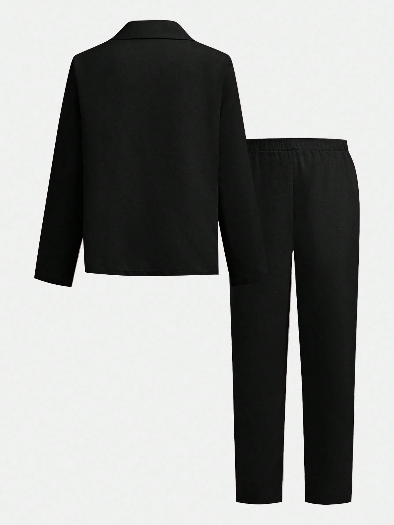 2pcs Big Boys Gentleman Jacket & Pants Suit - Classic Black