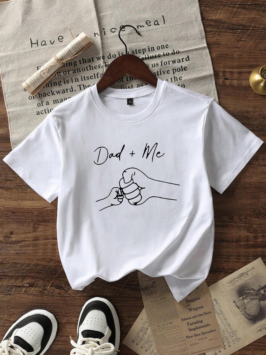 Boys Dad + Me Graphic Drop Shoulder Tee - Ivory | 21 Century Kids