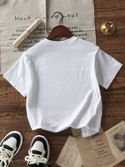 Boys Dad + Me Graphic Drop Shoulder Tee - Ivory | 21 Century Kids
