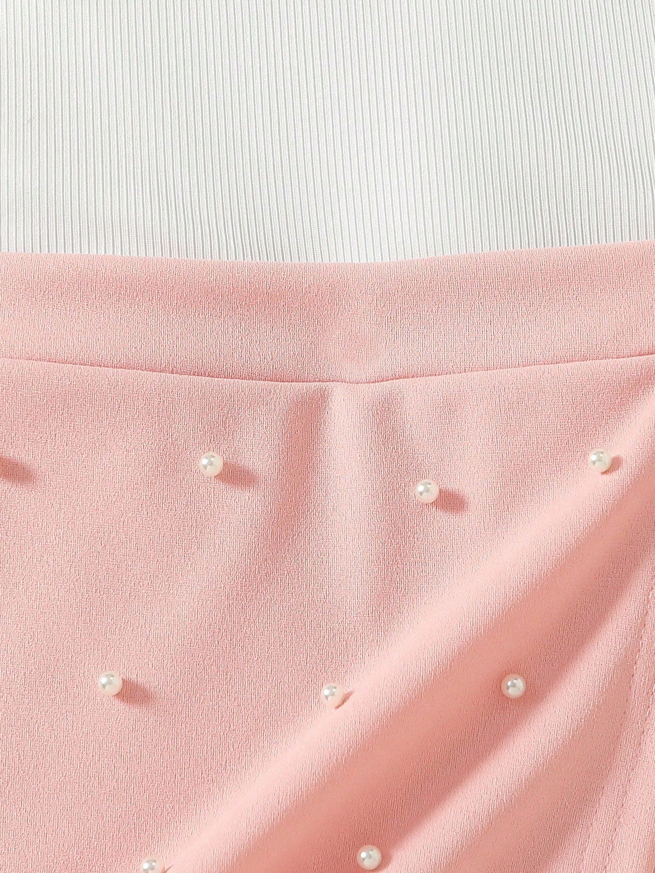 2pcs Girls 3D Floral Pearl Tank Top & Skort Set - Blush | 21 Centur...