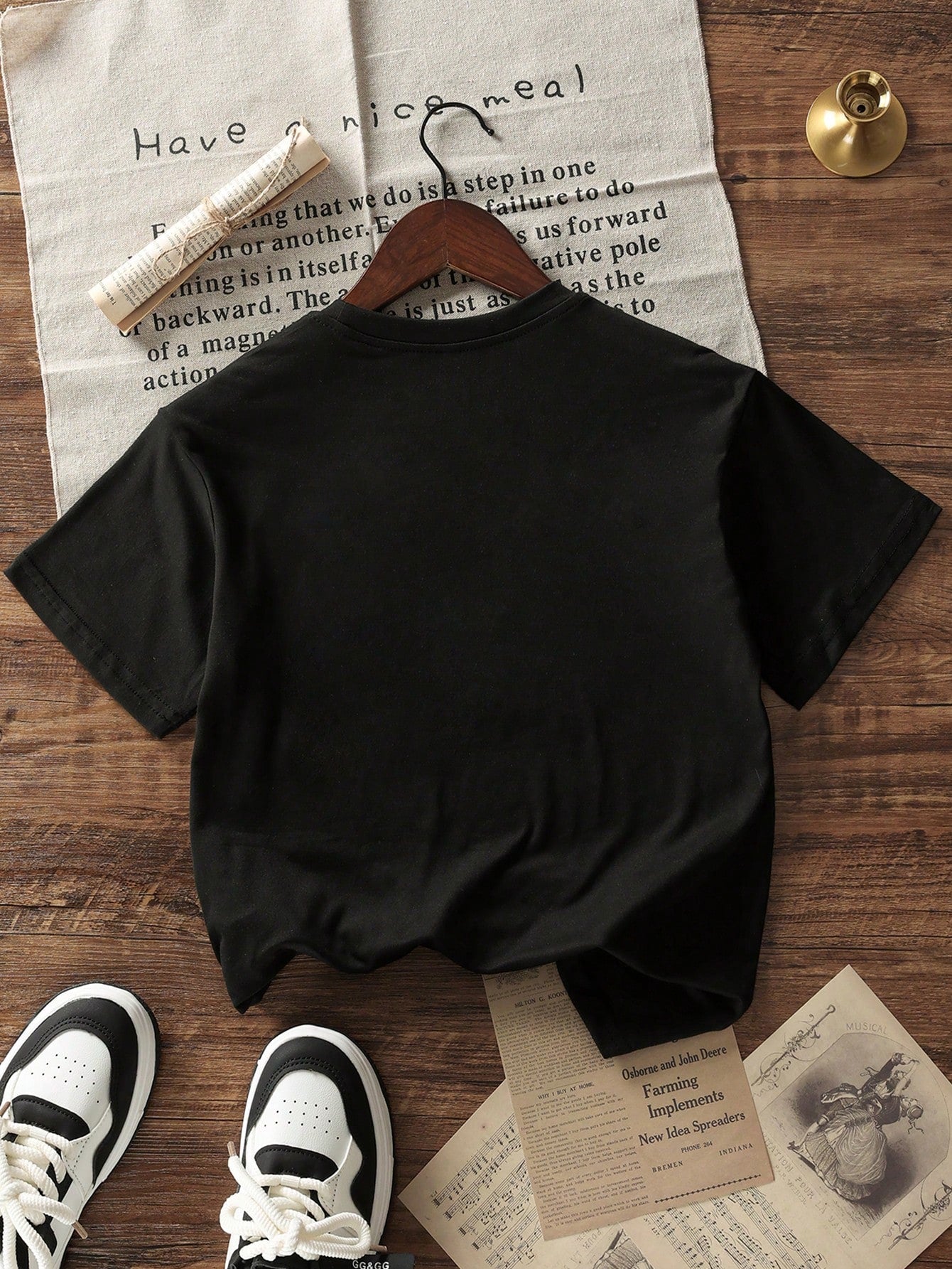 Boys Dad + Me Fist Bump Graphic Crew Neck Tee - Onyx | 21 Century Kids
