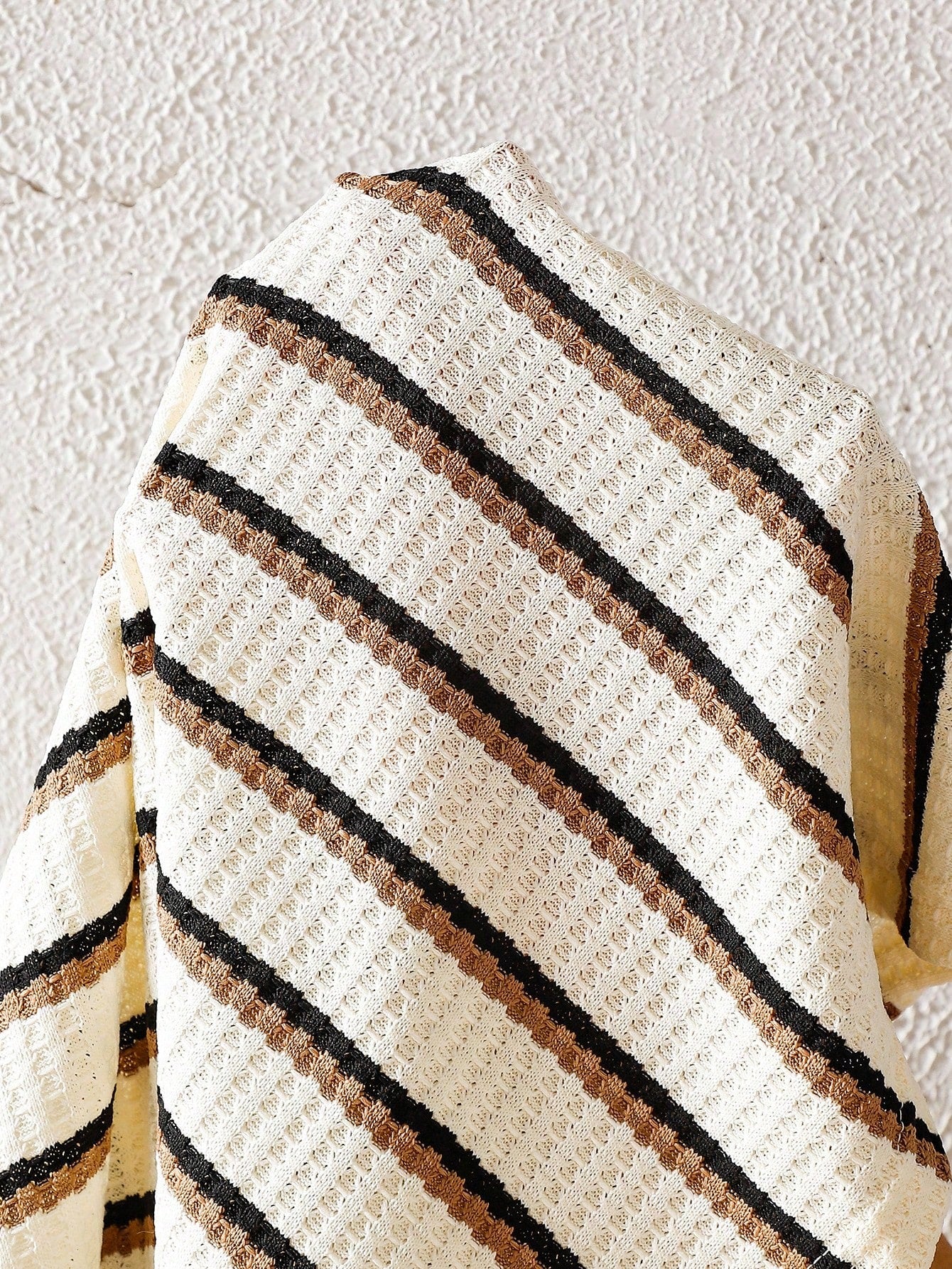 3pcs Boys Waffle-Knit Striped Shirt & Shorts Set - Ecru | 21 Centur...