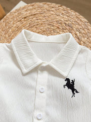 2pcs Baby Unisex Polo Shirt & Chino Shorts Set - Ivory | 21 Century...
