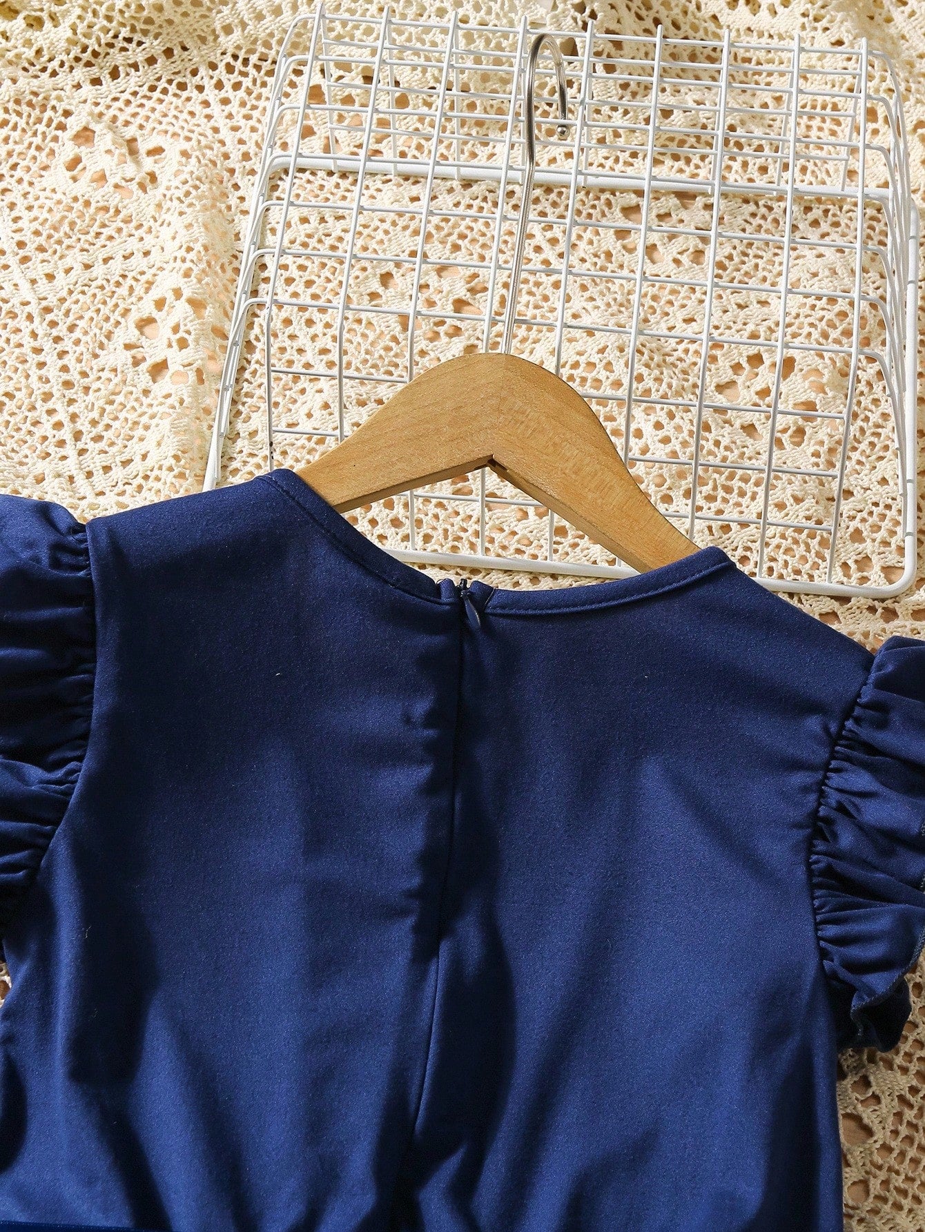 Big Girls Ruffle Sleeve Ombré Pleated Wide-Leg Jumpsuit - Midnight ...