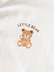 4pcs Baby Boys Little Bear Print Layette Gift Set - Ivory | 21 Cent...