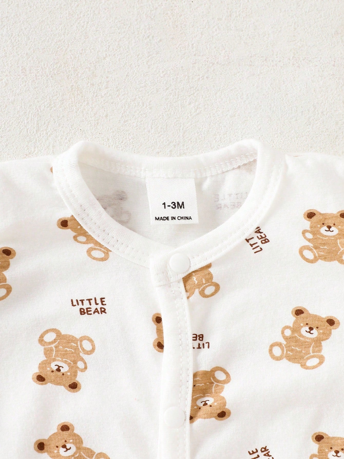 4pcs Baby Boys Little Bear Print Layette Gift Set - Ivory | 21 Cent...