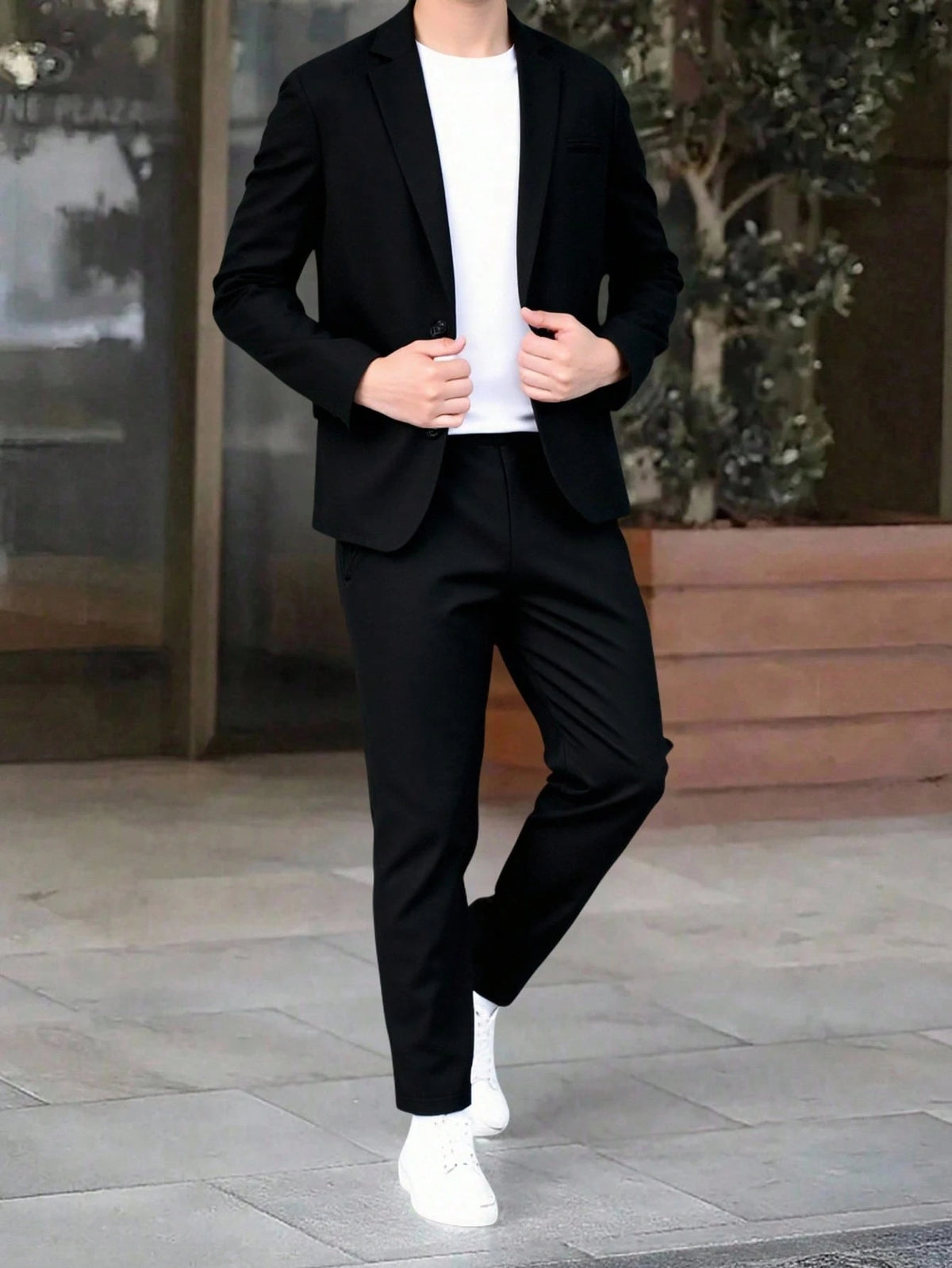 2pcs Big Boys Gentleman Jacket & Pants Suit - Classic Black