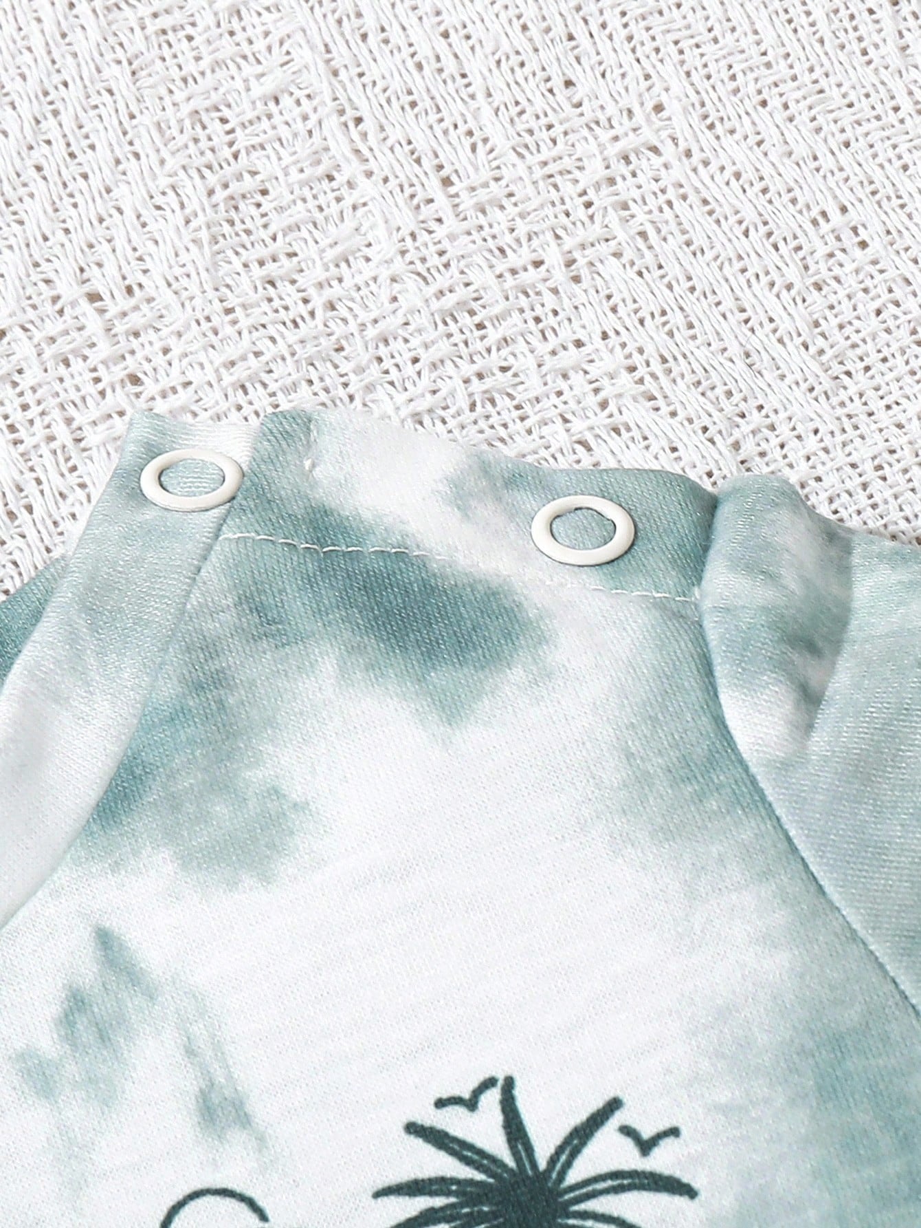 Baby Boys Tie-Dye Palm Print Tee & Shorts Set - Seafoam