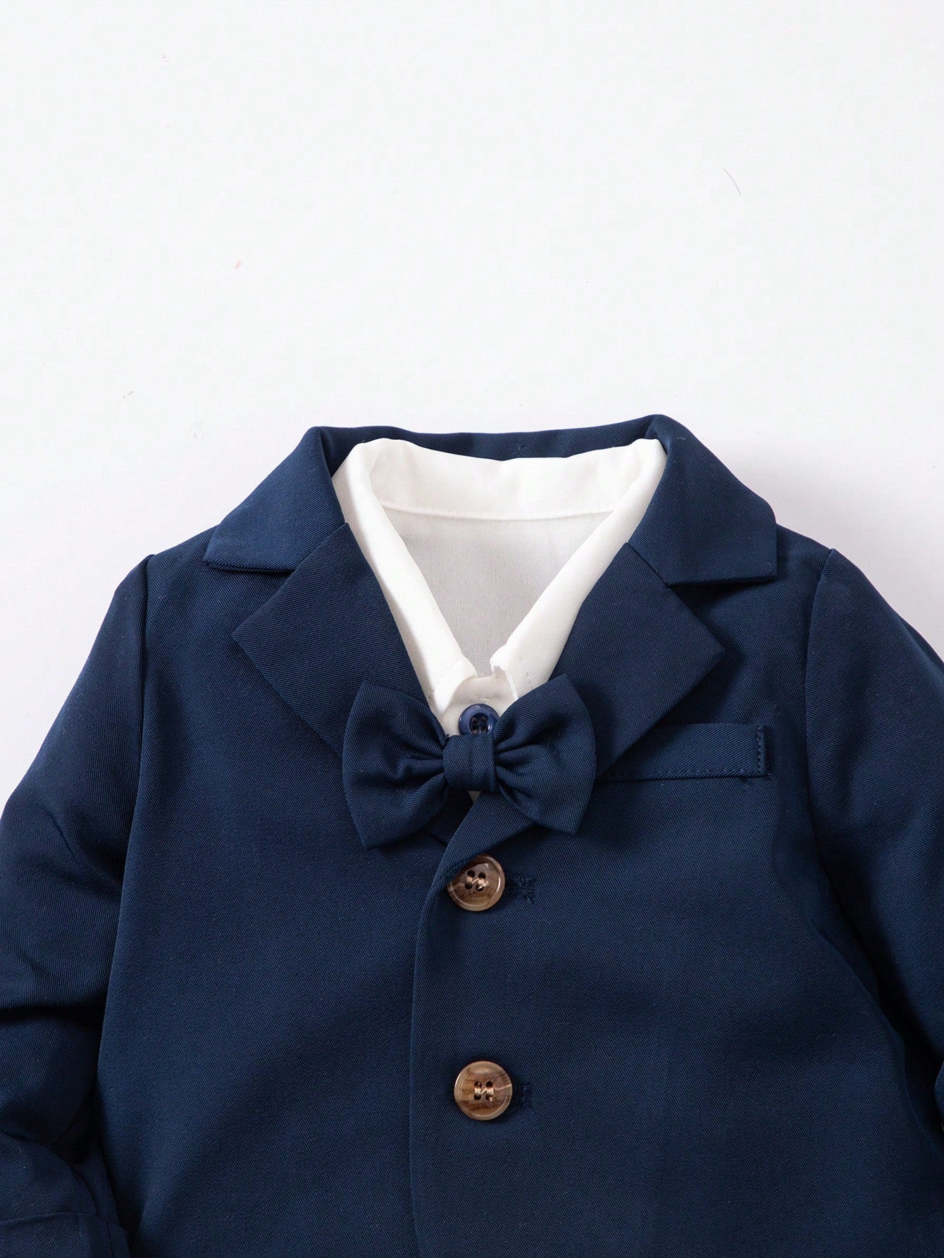 3pcs Baby Boys Bow Tie Blazer, Waistcoat & Trousers Set - Midnight ...