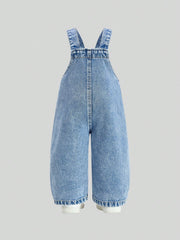 Girls Rainbow Graphic Ripped Denim Bib Overall - Chambray | 21 Cent...