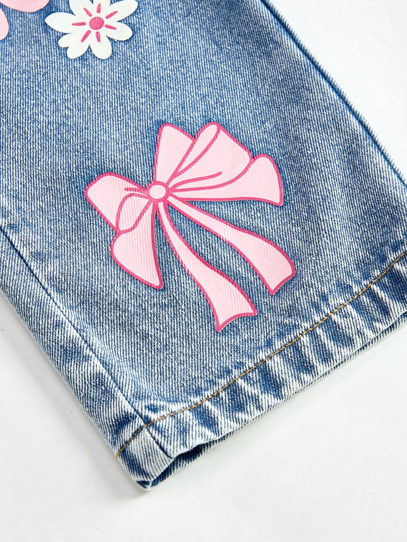 Girls Rainbow Graphic Ripped Denim Bib Overall - Chambray | 21 Cent...