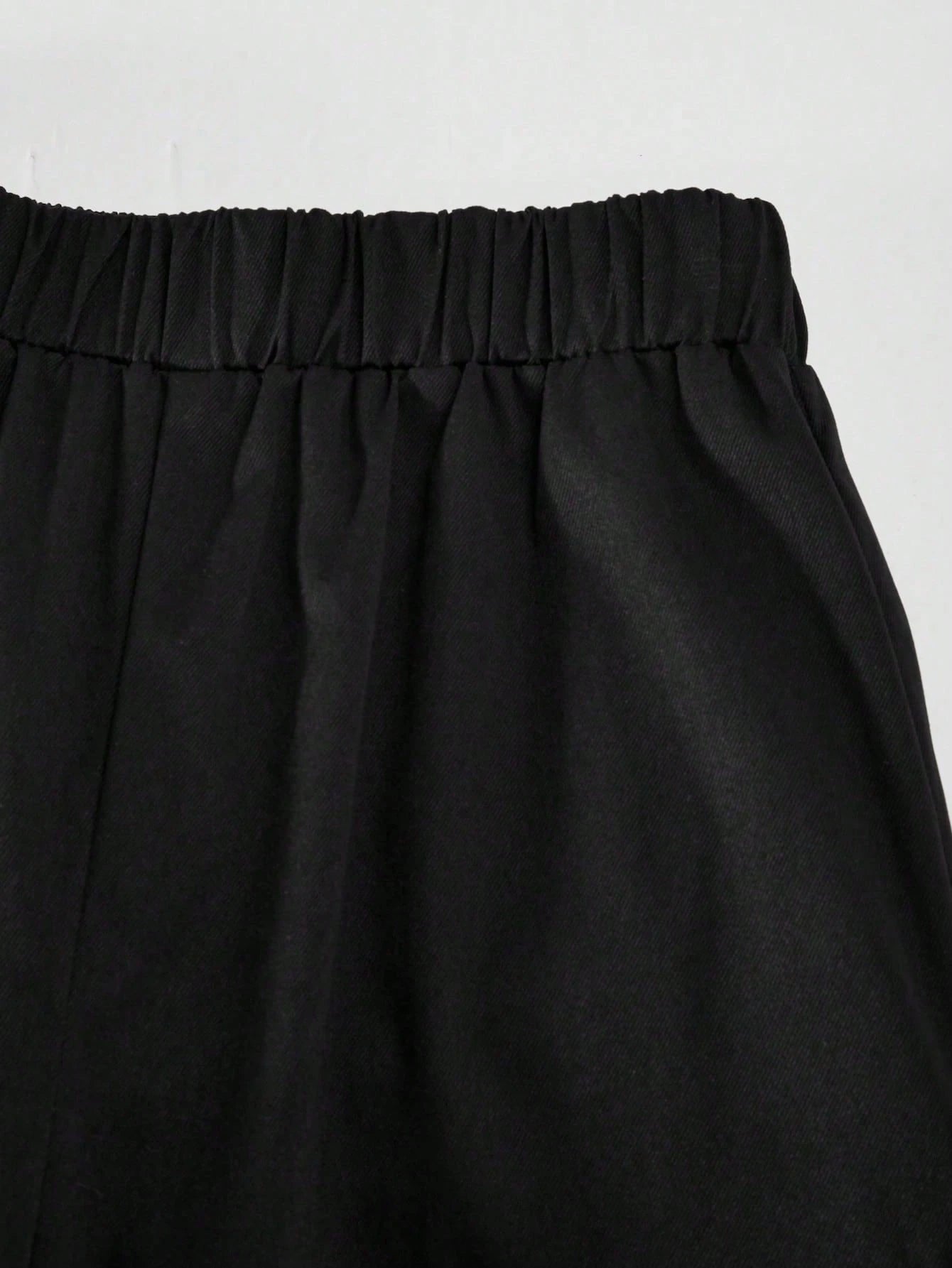 Girls Wide-Leg Cargo Pocket Trousers - Onyx | 21 Century Kids