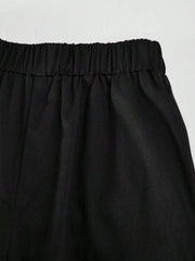 Girls Wide-Leg Cargo Pocket Trousers - Onyx | 21 Century Kids