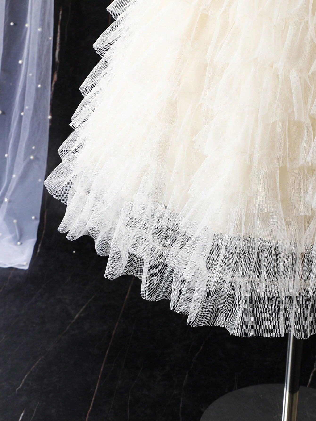 Big Girls Sequin Bodice Tiered Tulle Party Dress - Ivory | 21 Centu...
