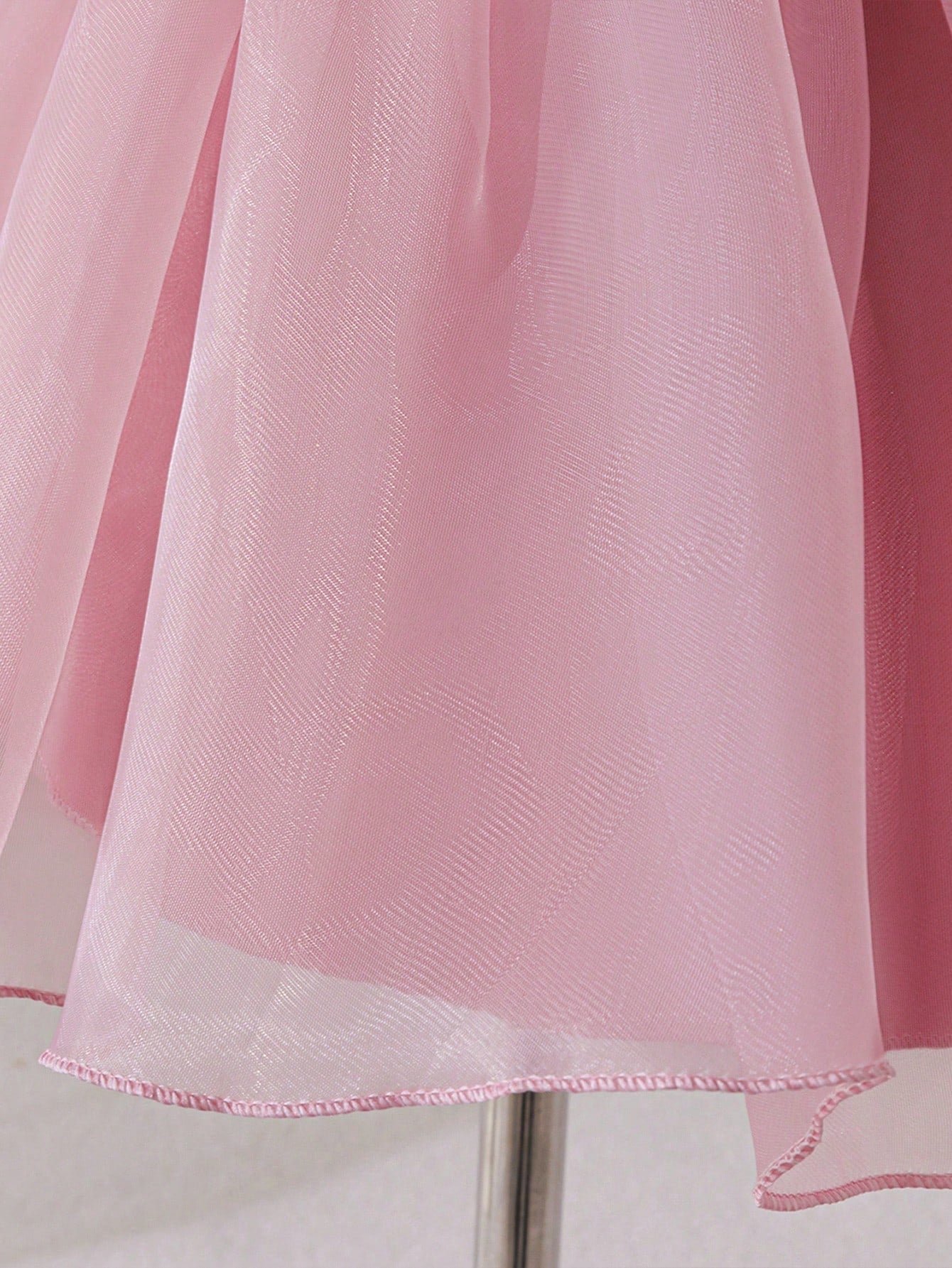 Girls Ruffle Organza Off-Shoulder Pearl-Waist Party Dress - Blush |...