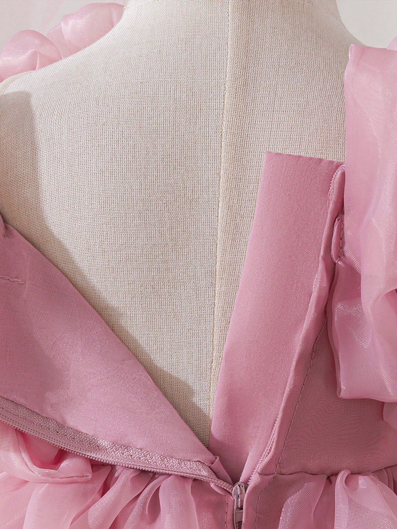 Girls Ruffle Organza Off-Shoulder Pearl-Waist Party Dress - Blush |...