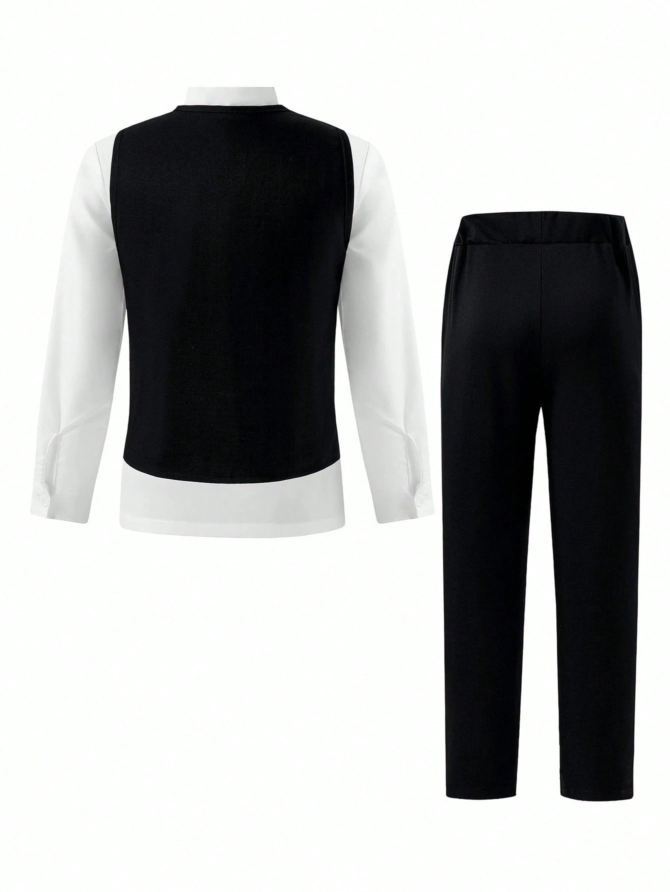 2pcs Boys Dress Shirt, Waistcoat & Trousers Set - Onyx | 21 Century...