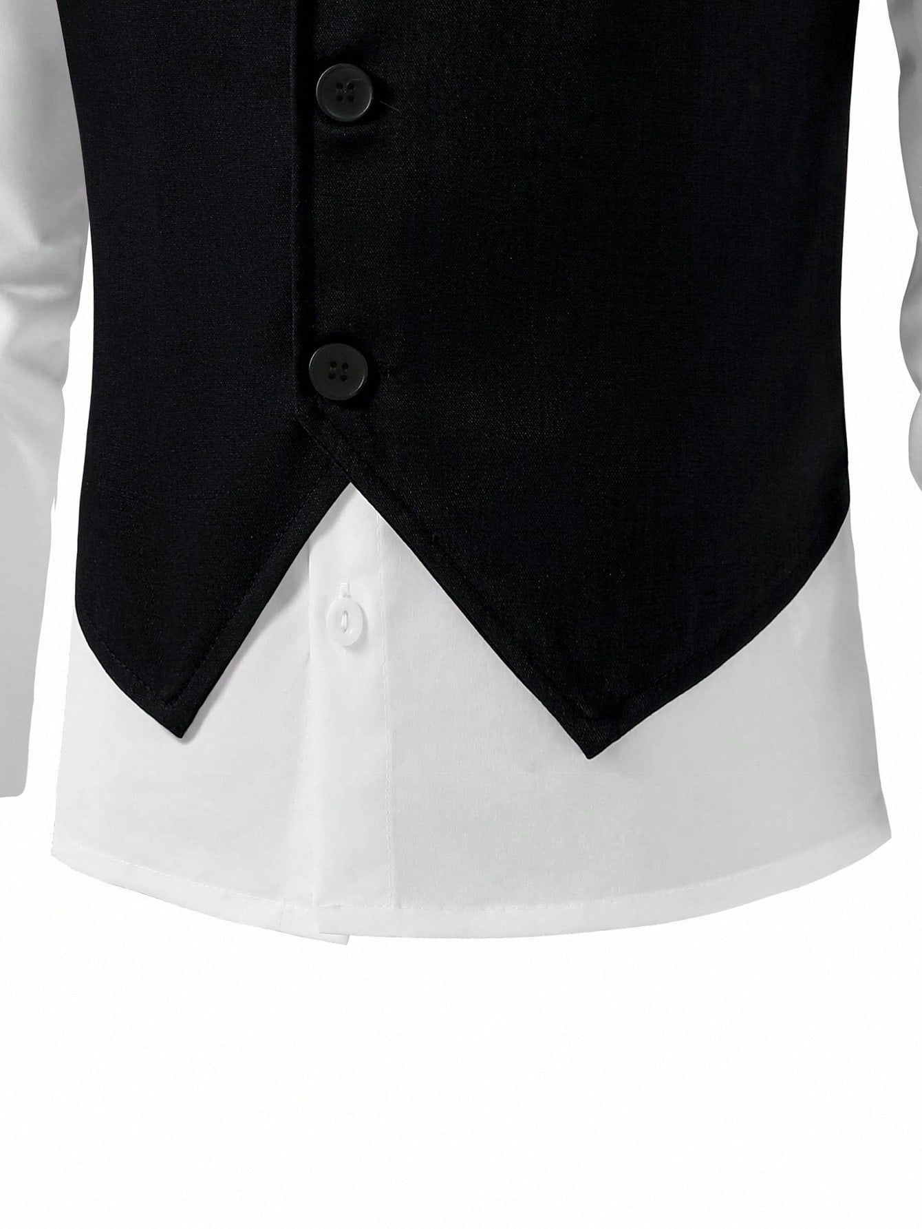 2pcs Boys Dress Shirt, Waistcoat & Trousers Set - Onyx | 21 Century...