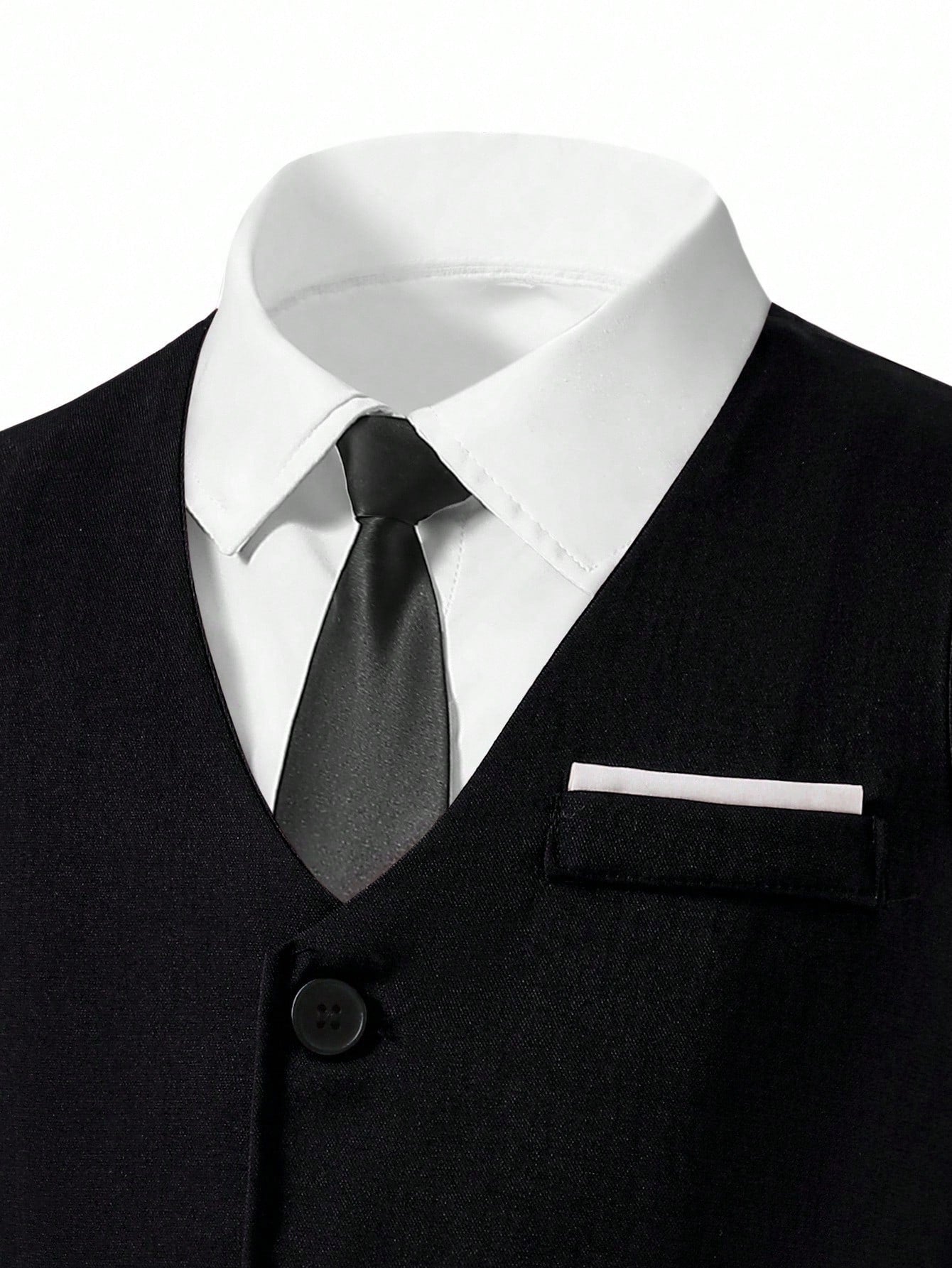 2pcs Boys Dress Shirt, Waistcoat & Trousers Set - Onyx | 21 Century...