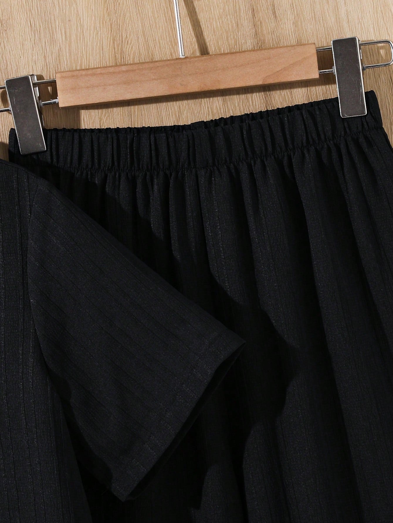 2pcs Boys Textured Linen Shirt & Straight Trousers Set - Onyx | 21 ...