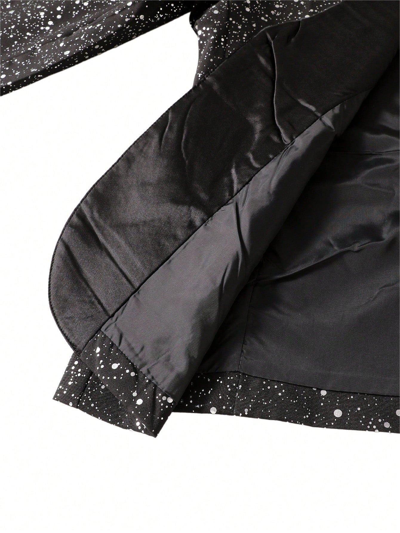 2pcs Big Boys Shiny Jacket & Trousers Suit - Midnight Black