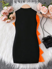 Girls Colorblock Bow Detail Sleeveless Mini Dress - Onyx | 21 Centu...