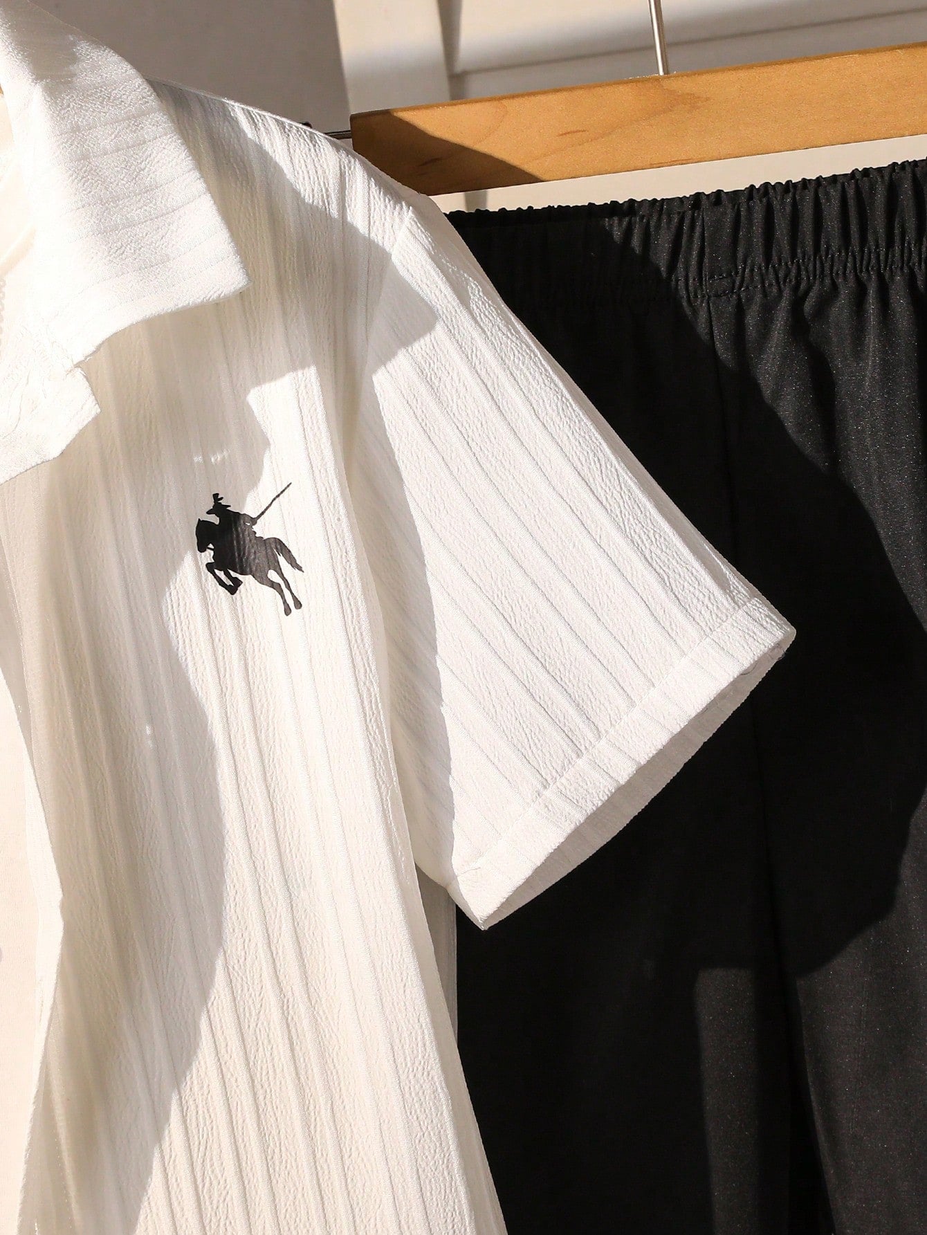 2pcs Big Boys Textured Shirt & Wide-Leg Trousers Set - Ivory | 21 C...