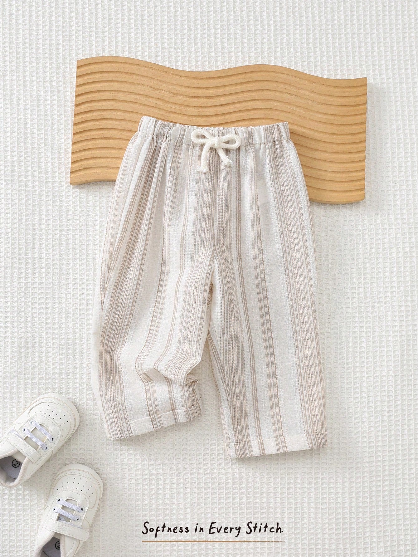 Boys Striped Linen-Cotton Drawstring Wide-Leg Trousers - Ecru | 21 ...