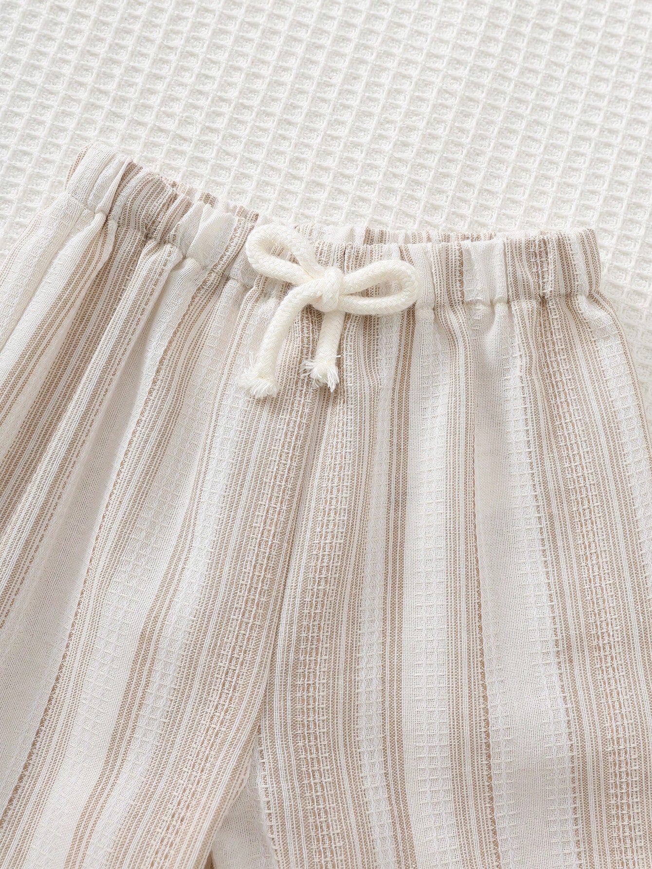 Boys Striped Linen-Cotton Drawstring Wide-Leg Trousers - Ecru | 21 ...