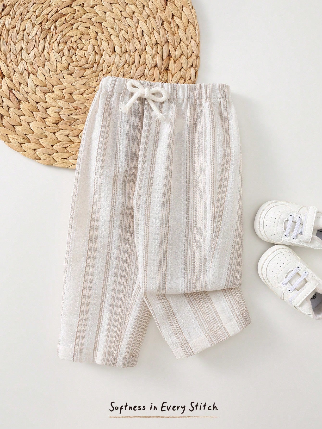 Boys Striped Linen-Cotton Drawstring Wide-Leg Trousers - Ecru | 21 ...