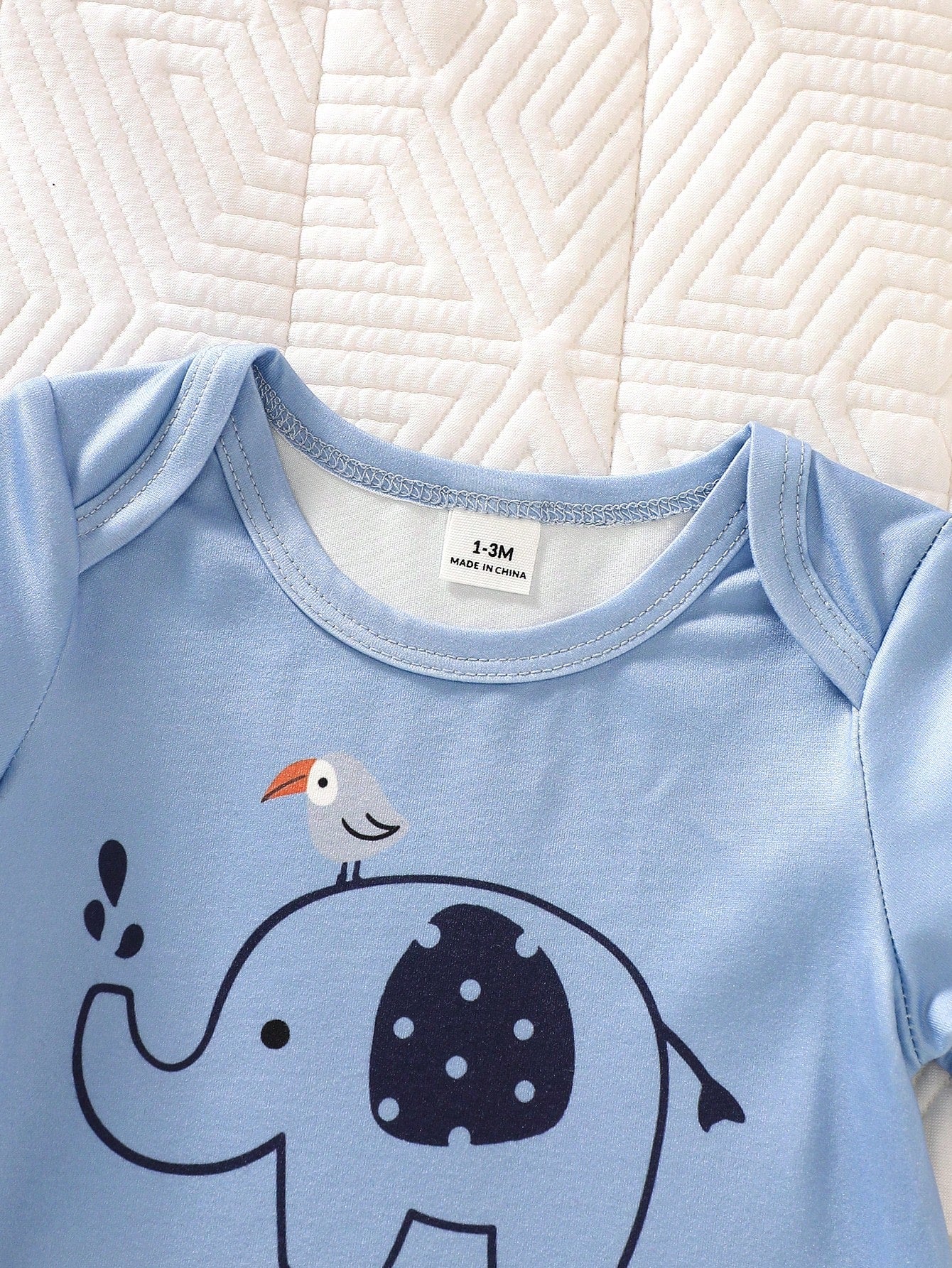 5pcs Baby Boys Elephant Print Bodysuit & Pants Set - Cerulean | 21 ...