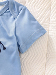 5pcs Baby Boys Elephant Print Bodysuit & Pants Set - Cerulean | 21 ...