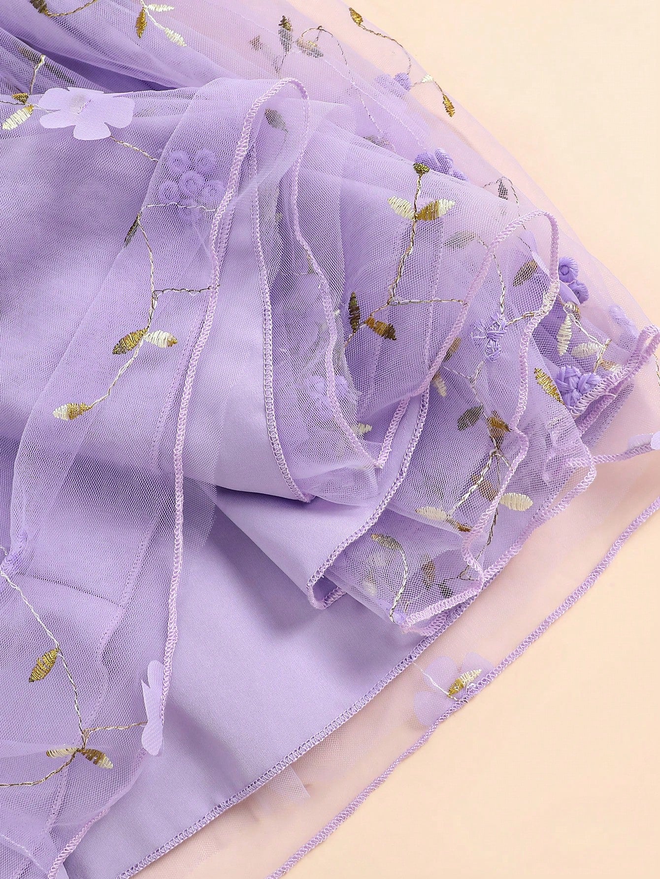 Little Girls 3D Floral Appliqué Tulle Cami Dress - Wisteria | 21 Ce...