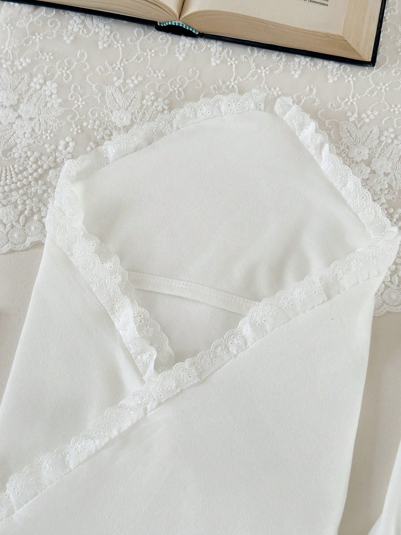 4pcs Baby Girls Lace-Trim Footed Sleepsuit Gift Set - Ivory | 21 Ce...