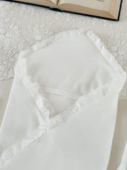 4pcs Baby Girls Lace-Trim Footed Sleepsuit Gift Set - Ivory | 21 Ce...