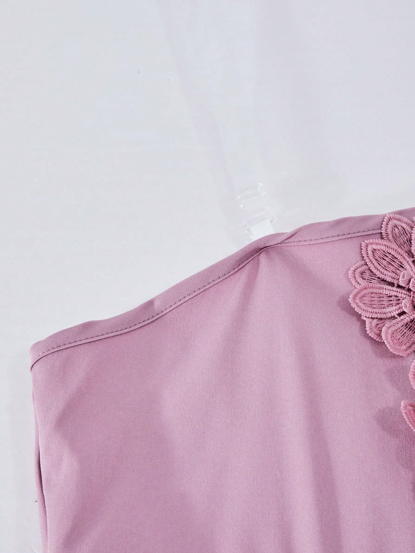 Big Girls 3D Floral Appliqué One-Shoulder Wide-Leg Jumpsuit - Mauve...