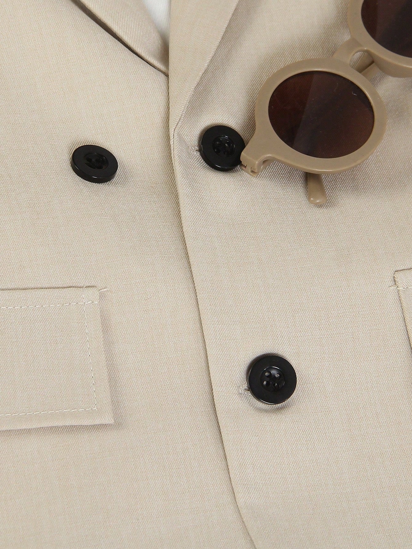 2pcs Big Boys Blazer Jacket & Shorts Set - Ivory