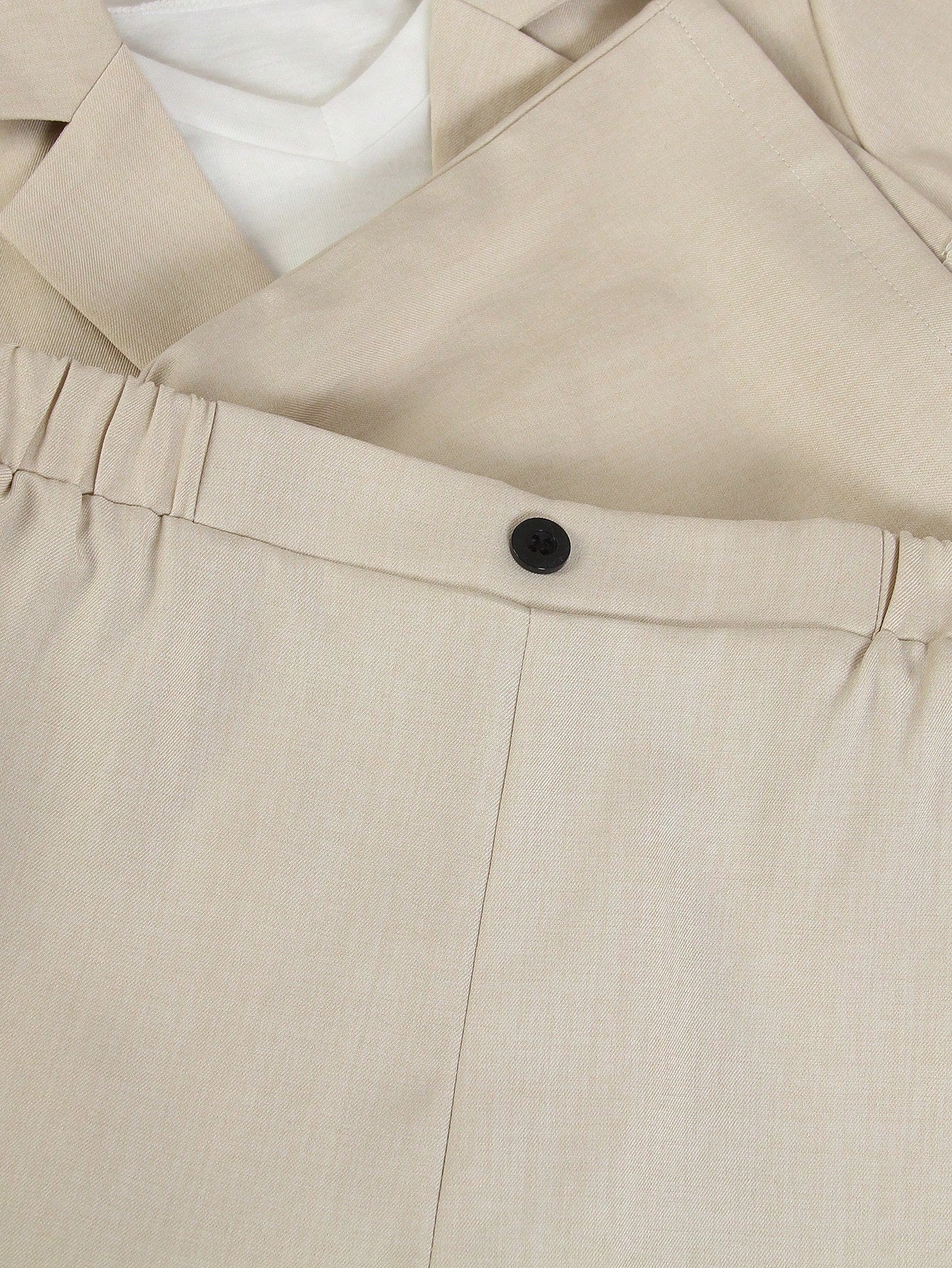 2pcs Big Boys Blazer Jacket & Shorts Set - Ivory
