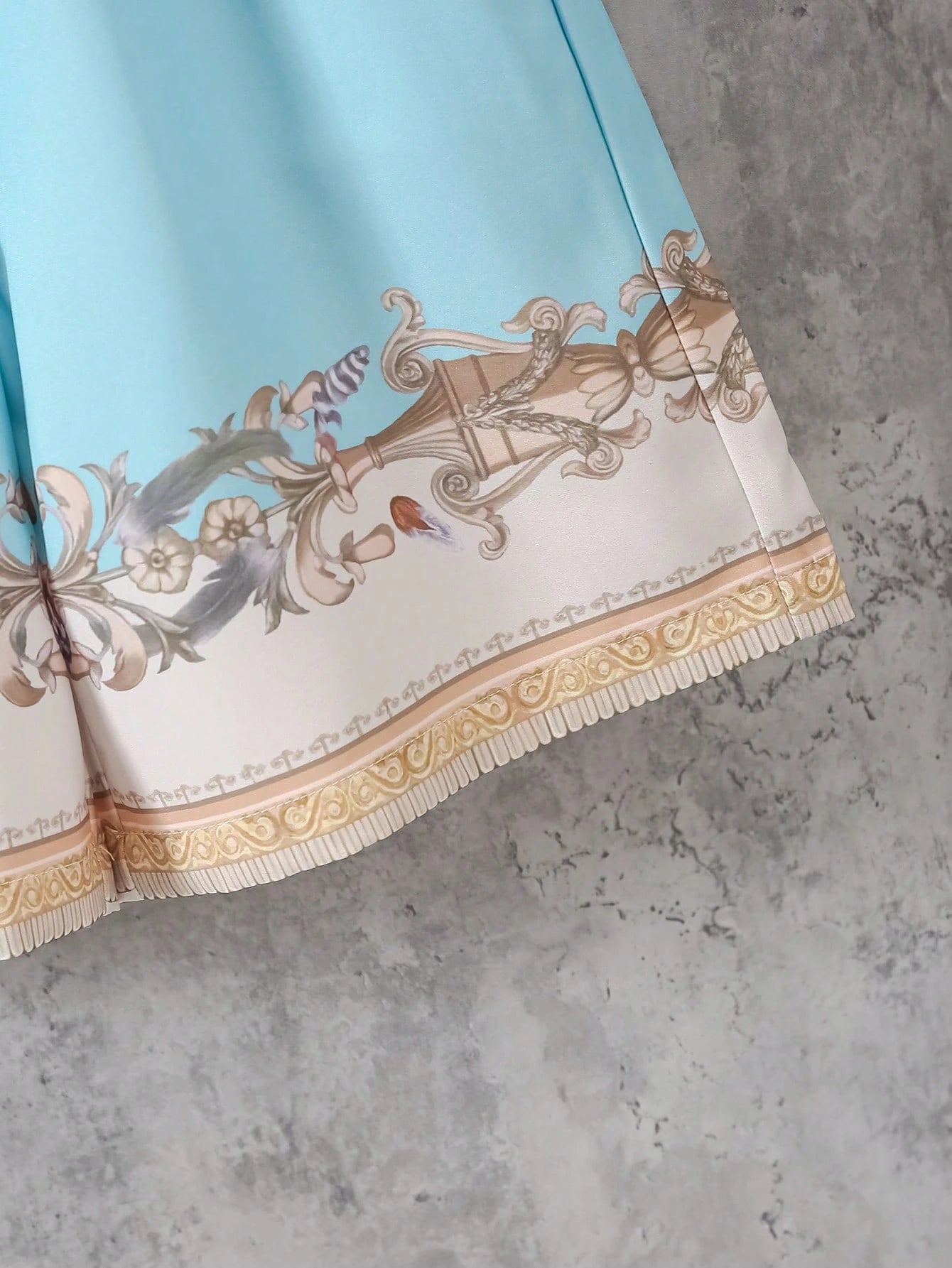 2pcs Big Boys Baroque Print Shirt & Shorts Set - Aqua | 21 Century ...