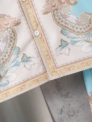 2pcs Big Boys Baroque Print Shirt & Shorts Set - Aqua | 21 Century ...