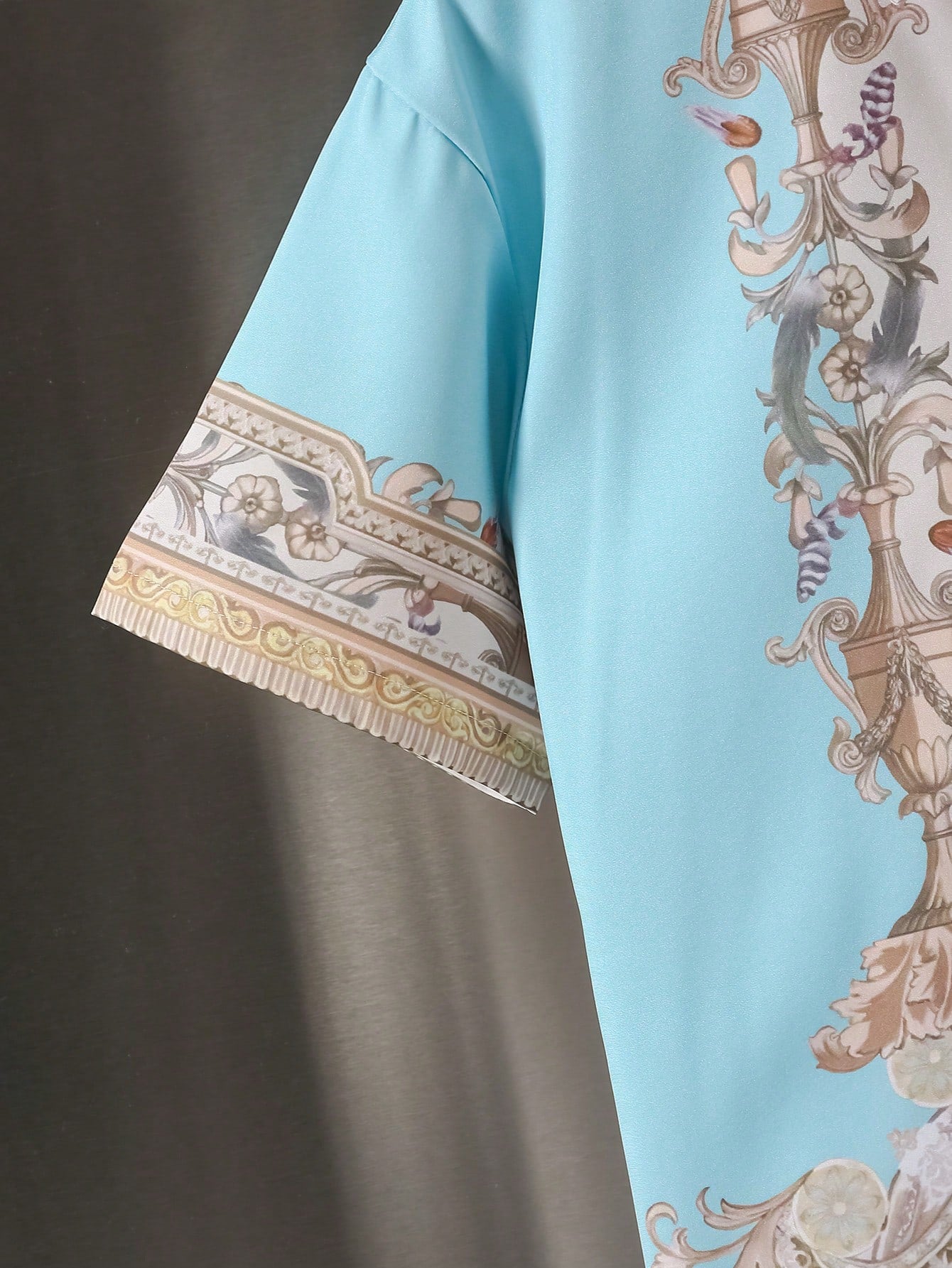 2pcs Big Boys Baroque Print Shirt & Shorts Set - Aqua | 21 Century ...