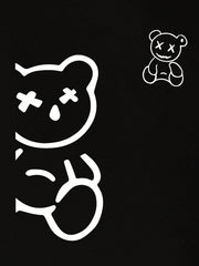 Boys Double Bear Graphic Oversized Drop Shoulder Tee - Onyx | 21 Ce...