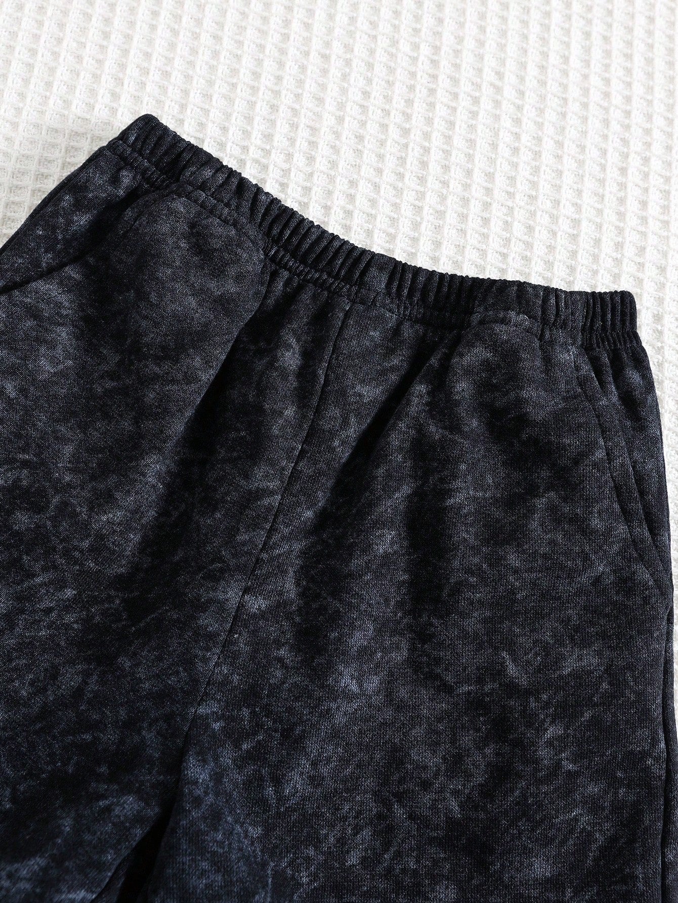 Boys New York Letter Print Hooded Vest & Shorts Set - Onyx