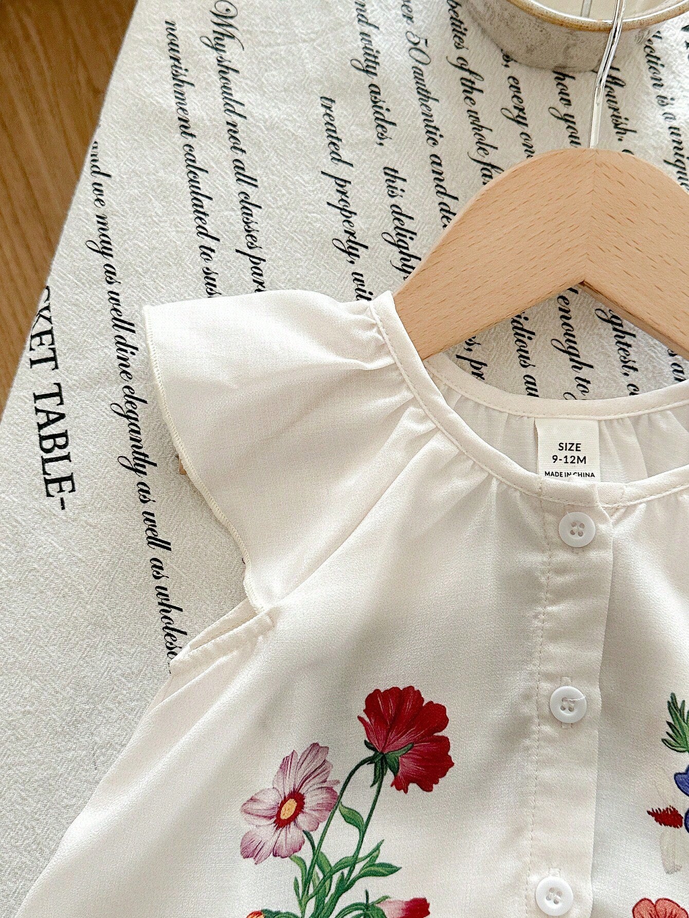 Girls Floral Embroidered Ruffle Top & Shorts Set - Ivory